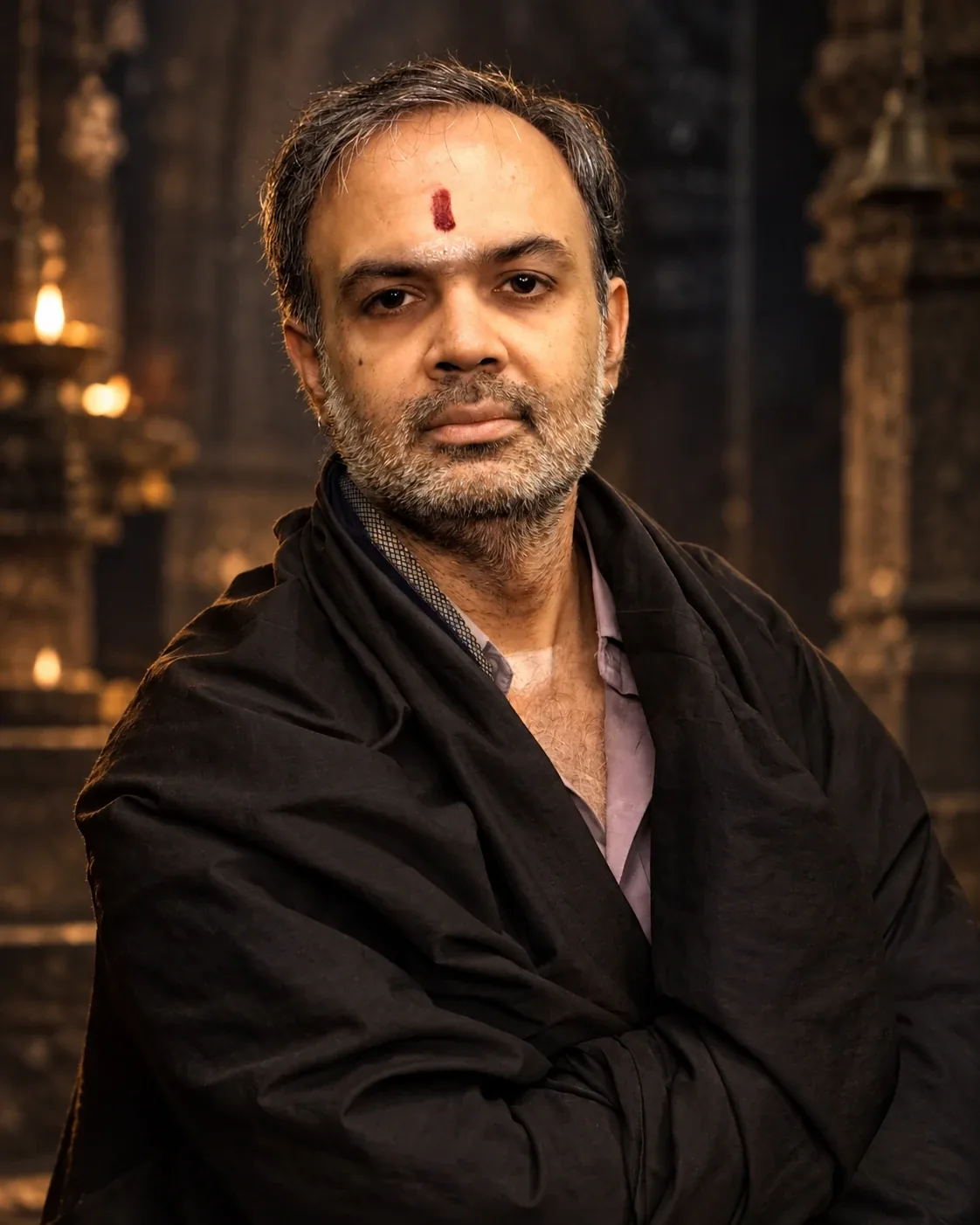 Portrait of Harin Chandra, co-founder and producer of Capgras Pictures.
